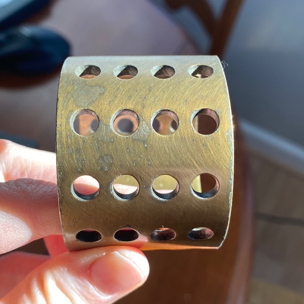 Kelly Wearstler Cuff in Perforated Antique Brass - Picture 7 of 7